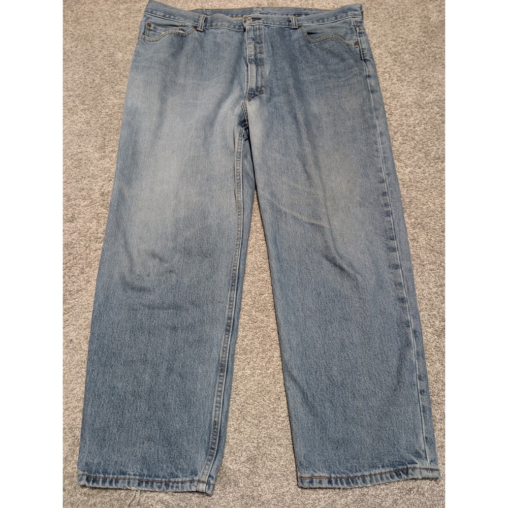 Levi's Jeans Mens 44x30 Light Blue 550 Relaxed Fit Tapered Leg Denim 90s Baggy